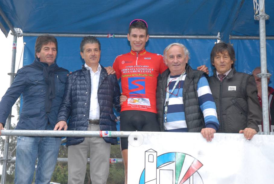 Ganna vincitore al Ghisallo nel 2012. Bettini